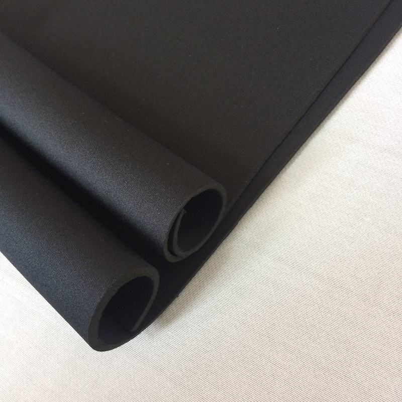 Twin Needle Stretch - ผ้าโพลีเอสเตอร์สีดำสองชั้น หนา 2-5 มม. ผสมยางนีโอพรีน สำหรับงานดำน้ำ