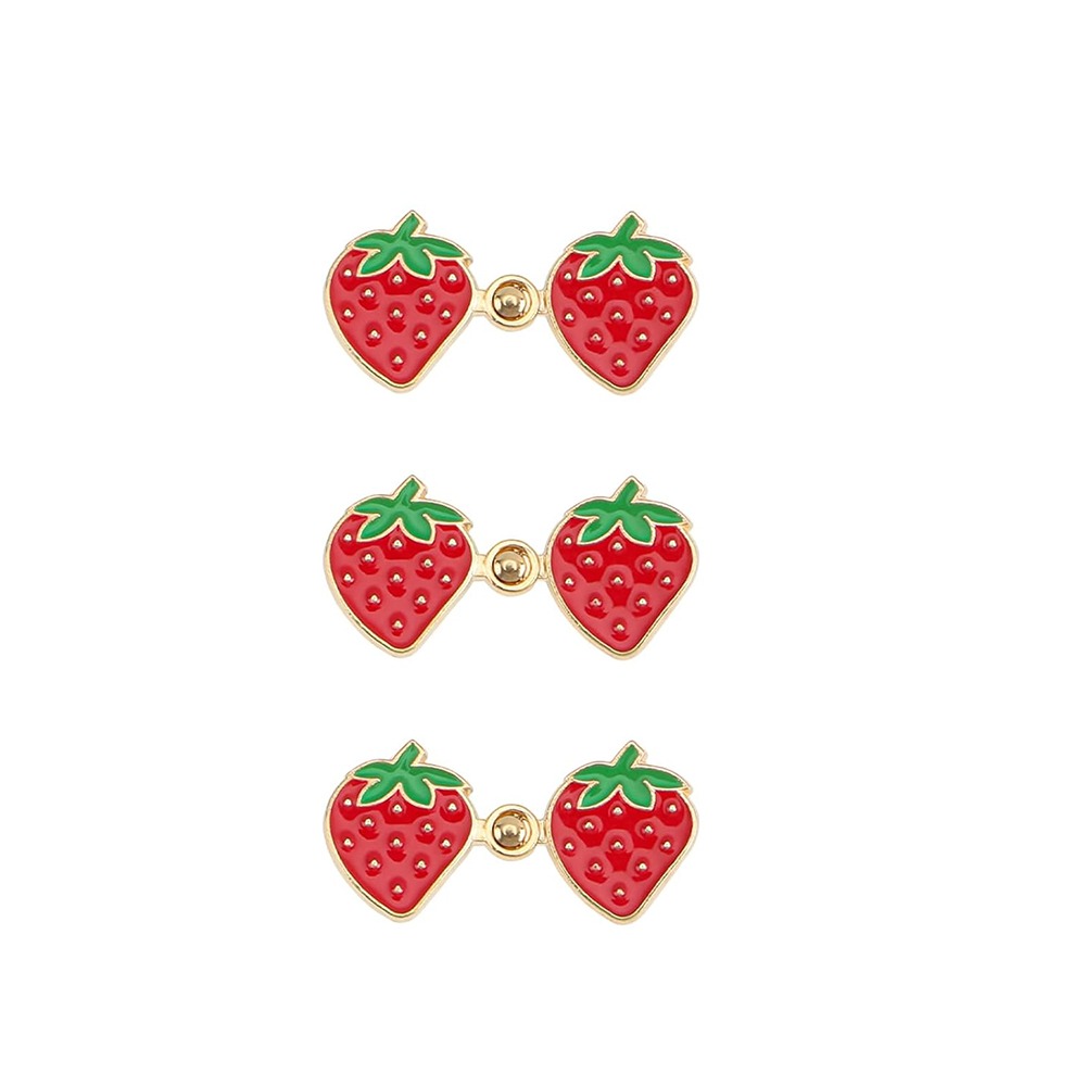Button Hole Cutter - 3 คู่แบบพกพาเปลี่ยนกางเกงยีนส์ปุ่มชุดซ่อมเอวปรับปุ่มสตรอเบอร์รี่/กบ/เห็ดกางเกง Pins กางเกงยีนส์