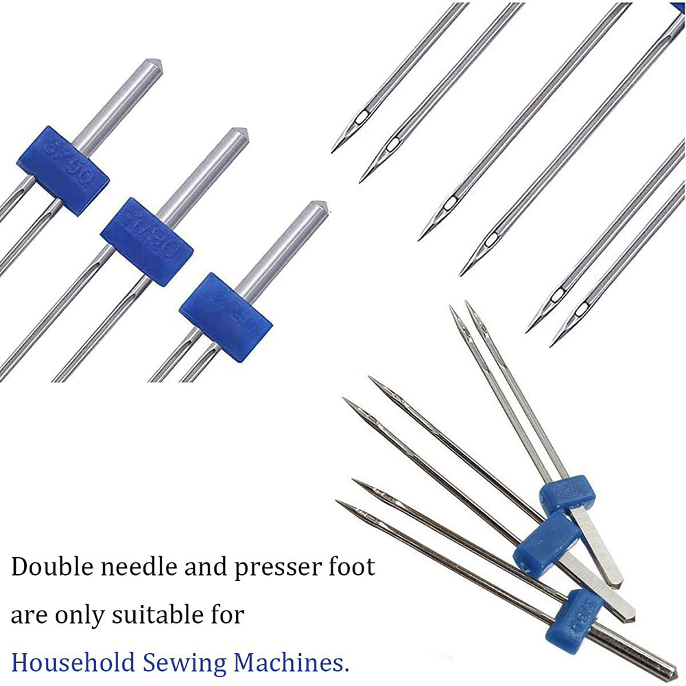 3PCS เย็บเข็มคู่คู่2/90 3/90 4 - Twin Needle Stretch บทวิจารณ์และราคา