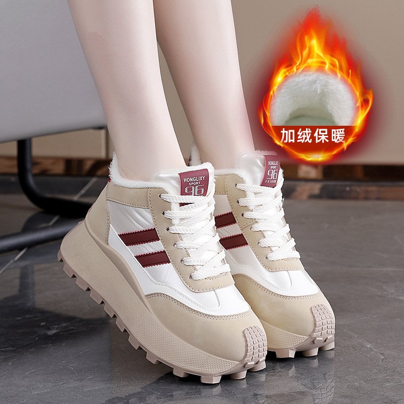 รองเท้าผ้าใบผู้หญิงทรงหุ้มข้อ  - Sewing Fleece บทวิจารณ์และราคา