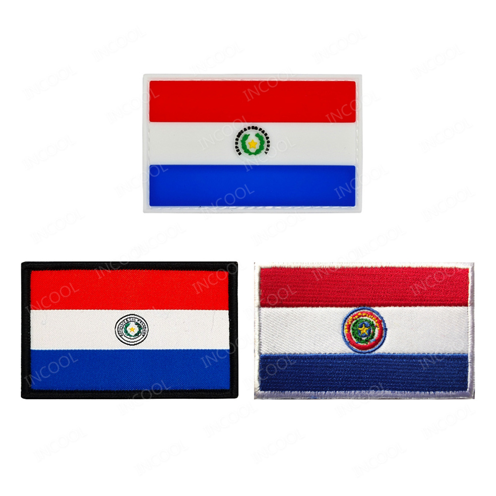 ปารากวัยธงแพทช์ปัก PVC ยางปารา - Velcro Sew On บทวิจารณ์และราคา