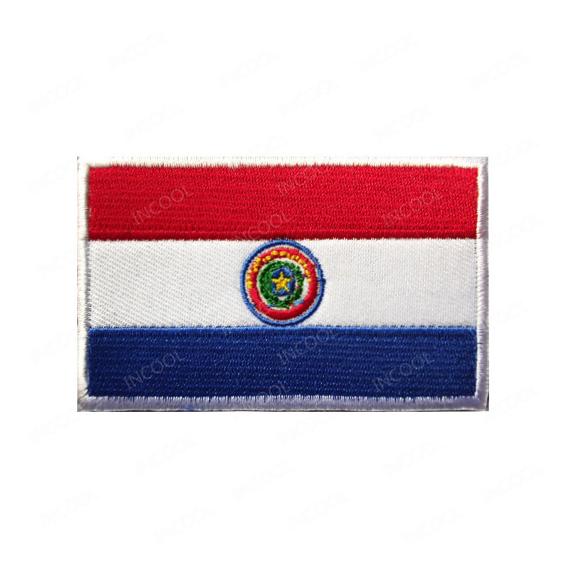 ปารากวัยธงแพทช์ปัก PVC ยางปารา - Velcro Sew On บทวิจารณ์และราคา