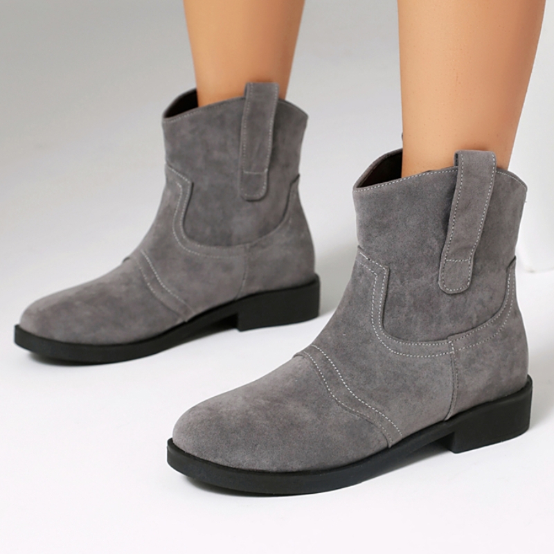 รองเท้าบูทข้อเท้าสีเทาสำหรับผู - Sewing Fleece บทวิจารณ์และราคา