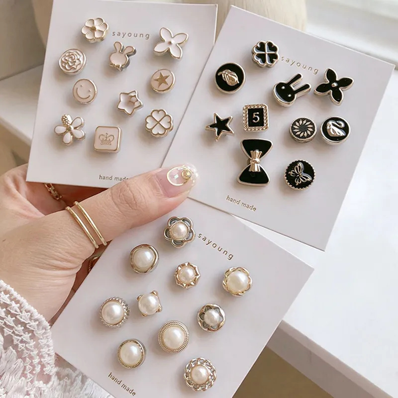 กระดุมมุกประดับเพชร 10 ชิ้น แถ - Button Hole Cutter บทวิจารณ์และราคา