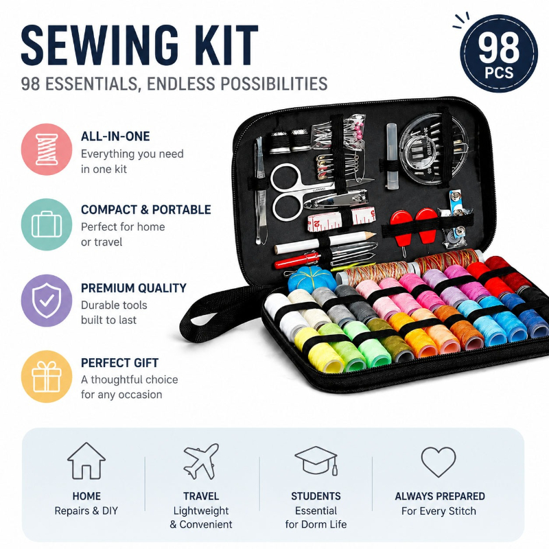 68/98 ชิ้นชุดเครื่องมืออุปกรณ์ - Sewing Tas บทวิจารณ์และราคา
