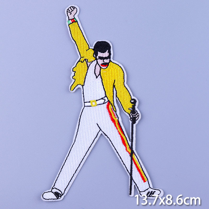 Freddie Mercury Badge Rock Ban - Velcro Sew On บทวิจารณ์และราคา