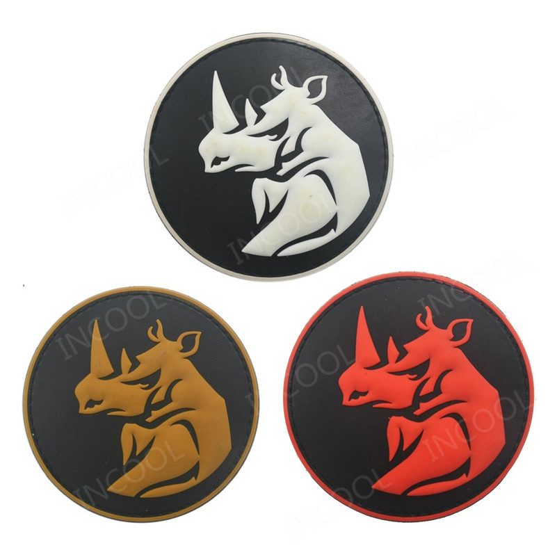 หัวแรด PVC Patch ยุทธวิธี Hook - Velcro Sew On บทวิจารณ์และราคา